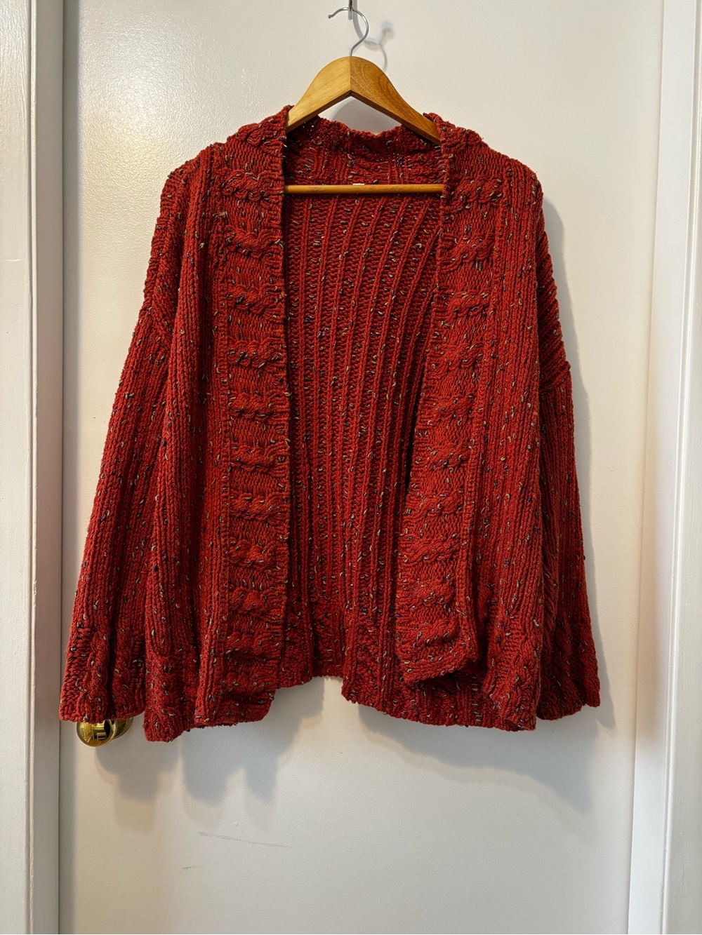 3 for $15😍 Chunky Open-Front Sweater Cardigan - orange